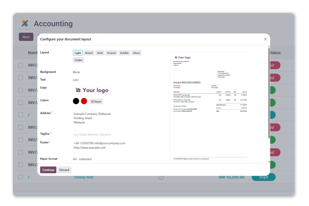 Invoice Template Design